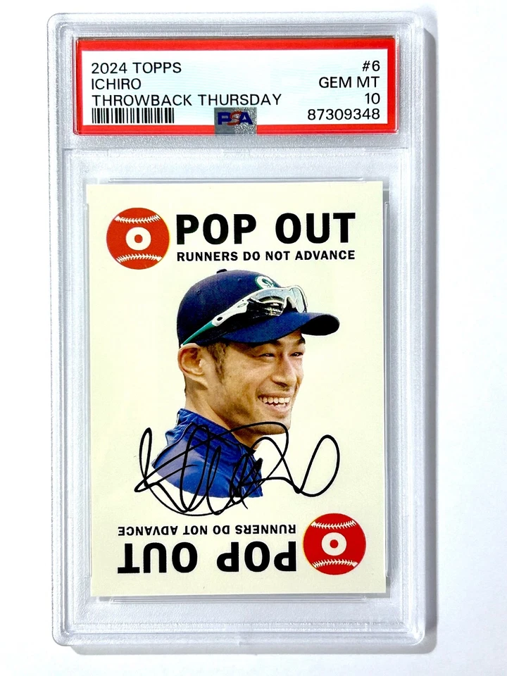 2024 Topps Throwback Thursday ICHIRO SUZUKI #6 - PSA-10 Seattle MARINERS - Image 1 of 2