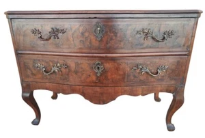 Seltene und wichtige Louis XV Lombardo Kommode zwei Schubladen Nussbaum - Bild 1 von 12