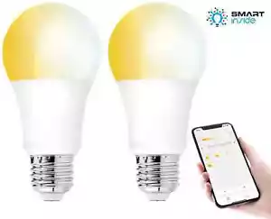 2 x LED Smart Light Bulbs Large Screw E27 IP20 5000k 9W Gooee Smarthings App - Picture 1 of 9