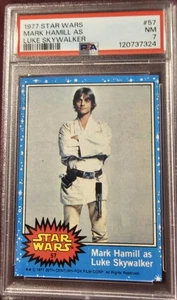 1977 Topps Star Wars - Mark Hamill As Luke Skywalker #57 - PSA 7 - Picture 1 of 2