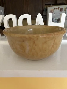 ANTIQUE YELLOW WARE BOWL With Brown Mottle 3.5" Tall - Picture 1 of 3