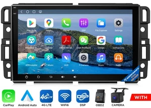 For GMC Yukon Sierra Acadia Android 13 6+64G 8Core Car Stereo GPS CarPlay 4G LTE - Picture 1 of 24