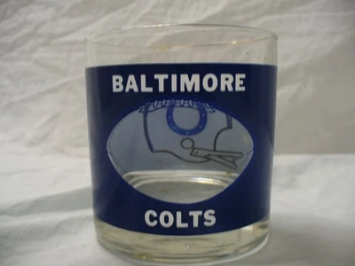 Vintage 3” Baltimore Colts Football Team Glass - Image 1 of 4