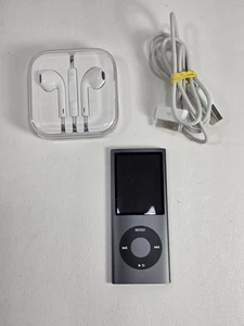 Apple iPod Nano 4. Generation 16GB Modell A1285 grau Kabel Ohrhörer funktioniert - Bild 1 von 8