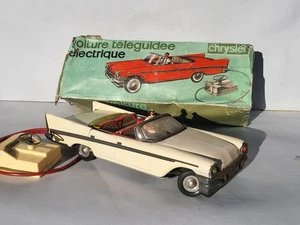 Tin Toy 1950's France Jouets FG 35 cm long bat.op. CHRYSLER NEW YORKER CABRIOLET - Picture 1 of 24
