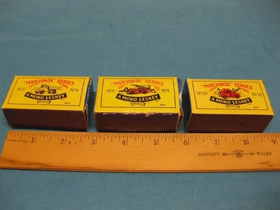 Set of three old Matchbox Series trucks #6, 9, 13 along with thier boxes - Image 1 of 4