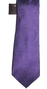 Murano Herren Seidenkrawatte lila geometrisches Muster 57" x 3" Neu mit Etikett - Bild 1 von 3