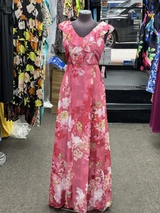 ADRIANNA PAPELL MAXI DRESS/LINED/RETAIL$229/SIZE 8/NEW W TAG - Picture 1 of 4