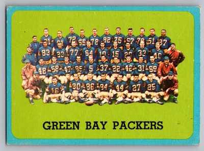 1963 TOPPS #97 GREEN BAY PACKERS TEAM CARD W/STARR/HORNUNG/NITSCHKE - Image 1 of 3