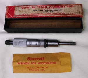 Vintage Machinist Precision Starrett #263 MRL 263MRL Micrometer head - Picture 1 of 3