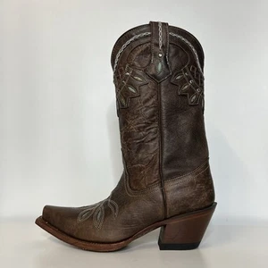 Tony Lama Boots Womens Size 6 B Leather Western Rancho Cowboy Tooled Cowgirl - Picture 1 of 13
