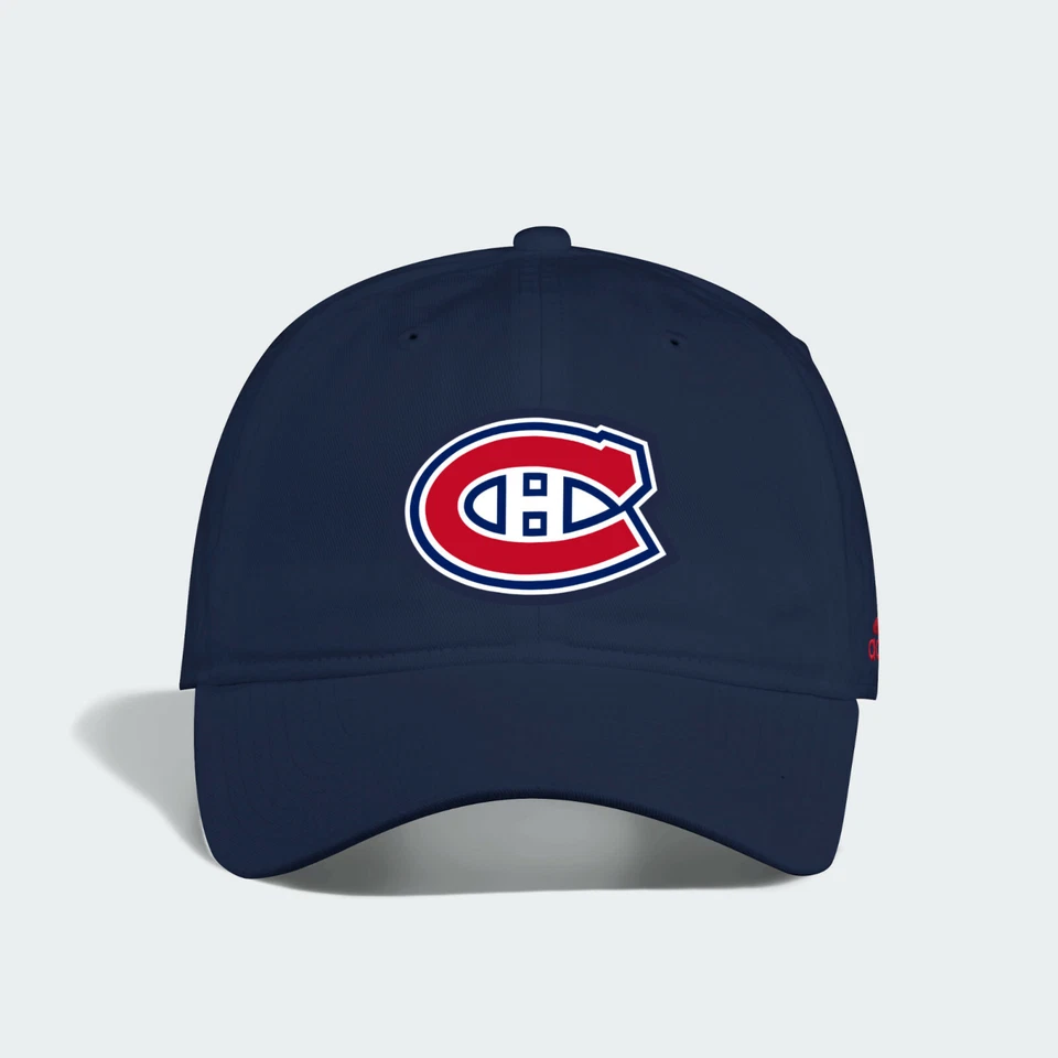 Montreal Canadiens Adidas Hat Adult Strapback Blue Red Cap NHL Logo Slouch