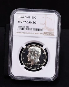 1967 SMS Kennedy Half Dollar - NGC MS67 Cameo (#50937-L) - Picture 1 of 9