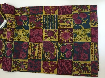 Hoffman California Fabrics Cotton Jersey Stretch Purple Blue Flowers 1.5 Yds New - Image 1 of 4