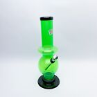 Acrylic 9" Inch Tall Light Green Bubble And Oval Design HOOKAH WATER PIPE BONG