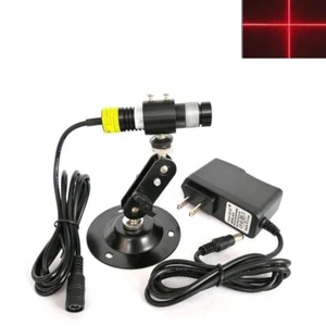 Focusable 650nm 100mW Red Cross Laser Diode Module  16x68mm w/5V Adapter Holder - Picture 1 of 7