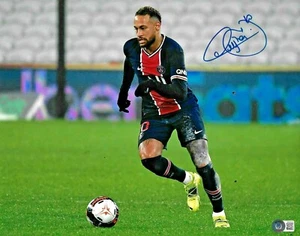 Neymar Jr. Autographed 11x14 Photo PSG Paris Beckett BAS Witnessed - Picture 1 of 1