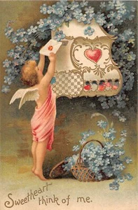 J23/ Valentine's Day Love Holiday Postcard c1910 Cupid 61 - Picture 1 of 4
