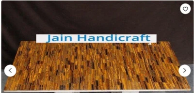 3'x2' marble dining Coffee center Table Top tiger eye Inlay Mosaic antique decor - Image 1 of 4