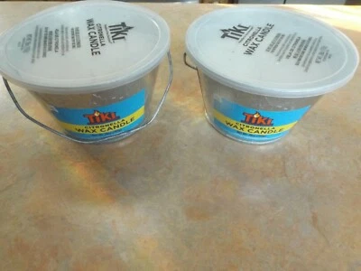 lot 2 Large Tiki Citronella Wax Candle 28 oz( 793g)Yard Outdoor candle Gift idea - Image 1 of 4
