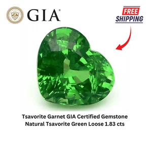 Tsavorit Granat GIA zertifiziert Edelstein natürlicher Tsavorit grün lose 1,83 cts - Bild 1 von 8