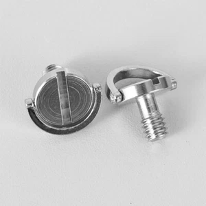 2 Stück Edelstahl 1/4" Schraubadapter D-Ring für Stativ Kamera Einbeinstativ Platte - Bild 1 von 3