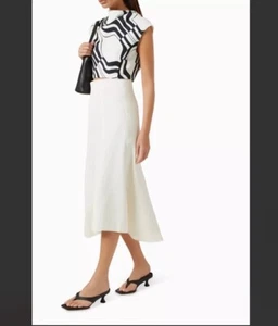 MARELLA By Max Mara Arona Midi Pleated Panel Fit And Flare Skirt Size 4 $325 - Picture 1 of 17