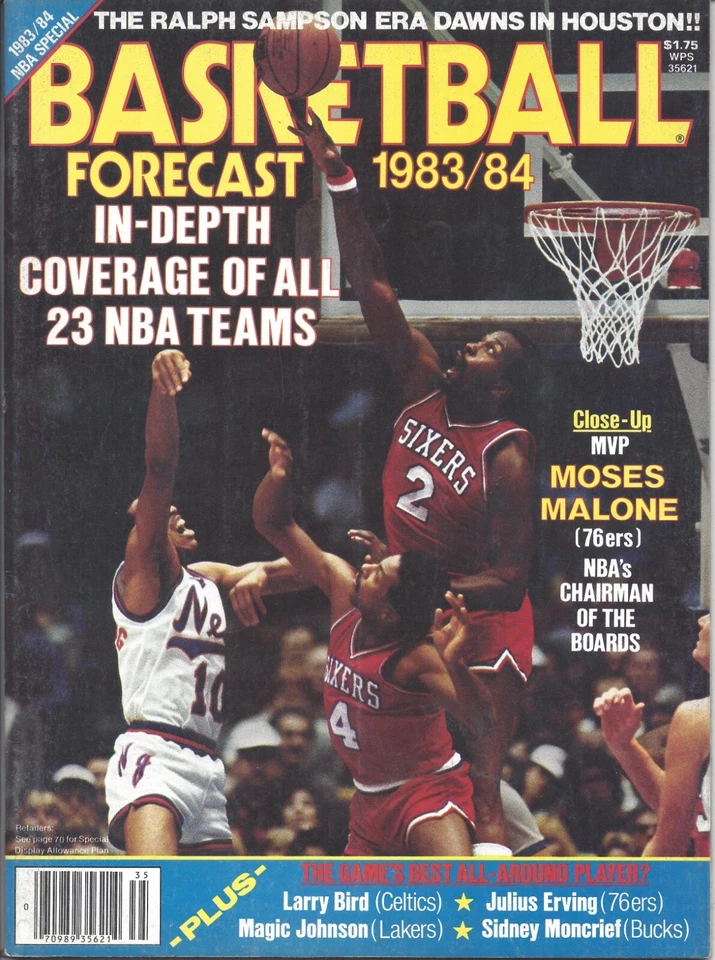 1983 Basketball Forecast magazine Moses Malone Philadelphia 76ers VG - Image 1 of 1