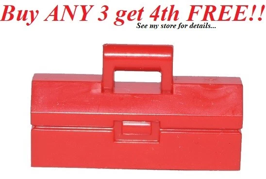 ☀️NEW Lego MINIFIGURE City Red TOOLBOX Car Mechanic Truck/Vehicle Tool Box - Image 1 of 1