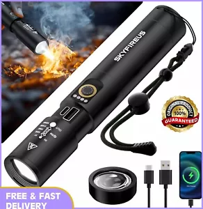 SKYFIRE Torcia LED Ricaricabile con Lente di Accensione,5000 lumen... - Foto 1 di 7