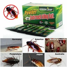 Hot 50Packs Green Leaf Powder Cockroach Killing Bait Insecticide Repellent Russi