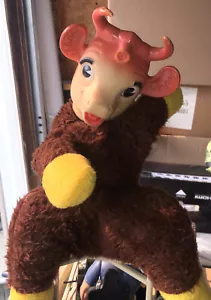 VINTAGE BORDEN ELSIE THE COW RUBBER FACE STUFFED ANIMAL STEVEN SMITH ANTIQUE - Picture 1 of 7