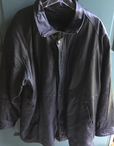 DIOR Vintage Pelle B.M.M. Cappotto blazer giacca da uomo taglia XXL foderato in lana cerniera