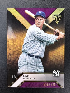 LOU GEHRIG 2016 TOPPS TRIPLE THREADS AMETHYST  20/340 YANKEES SP