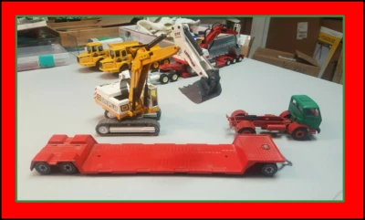 Tractor Mercedes 1/50 w3 ejes lowboy y excavadora $$$ ENVÍO GRATUITO $$$ Foto 1 de 4