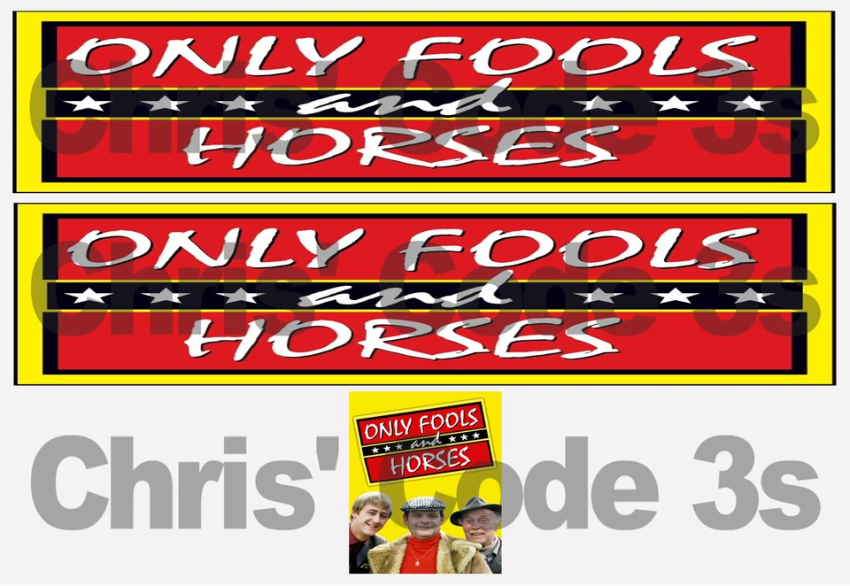Code 3 Adhesive Vinyl Trailer Decals Only Fools & Horses - 1/50 1/64 1/76 1/148 - Image 1 of 1