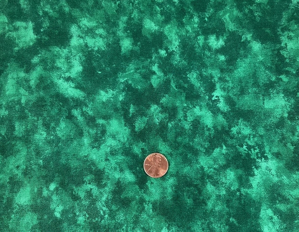 1997 MODA MARBLES EMERALD GREEN, Patrick Lose, Cotton Quilting Fabric 1/2 YARD - Image 1 of 1