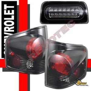 94-04 Chevy S10 Pickup GMC Sonoma Truck Tail & LED 3rd Brake Lights Dark Smoke - Foto 1 di 3