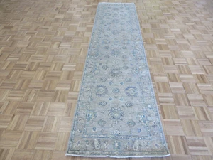 2'6 x 10 Runner Hand Knotted Beige Peshawar Oriental Rug G14363 - Picture 1 of 12