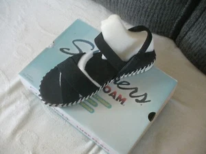 SKECHERS Mujer Sandalia Sepulveda Playa Blvd Talla 10 Azul Marino Negro Informal Exterior Nuevo con Caja - Imagen 1 de 7