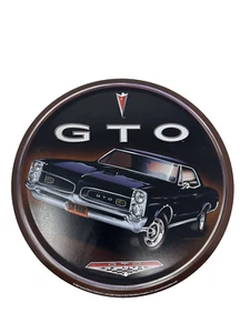 Pontiac GTO 6.5 Litre Round Metal Sign Cool Collectables Mike Patrick - Picture 1 of 2