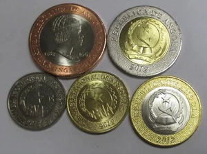 ANGOLA UNC SET 5 MONETE 50 Centimos 1+5+10+20 Kwanzas 2012 - 2014 - Foto 1 di 2
