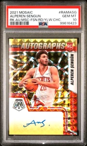 ALPEREN SENGUN 2021 Mosaic Red Yellow Choice Auto ROOKIE Autograph RC SP PSA 10 - Picture 1 of 4