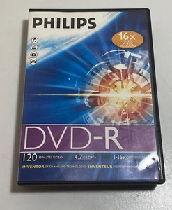 Philips DVD+R: 1-16x Speed, 120min, 4.7GB Slim Case DR4S6S05F/17 - 4 Pack - Picture 1 of 5