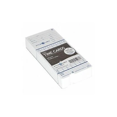 100 Pack Pyramid Time Cards for Time Clocks Model 2500 2600 2650 Teal Orange - Image 1 of 4