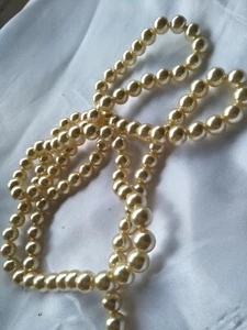100x almond czech glass pearl beads 8mm round (m3110) - Picture 1 of 2