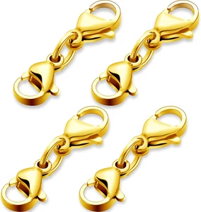 Double Lobster Clasp Extender Double Claw Connector Bracelet Extension Clasp Sma - Picture 1 of 12