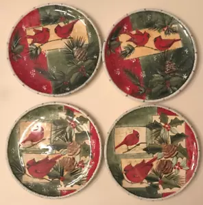 Susan Winget Cardinal Salatteller 8,5 Zoll zertifiziert intern 4er Set - Bild 1 von 7
