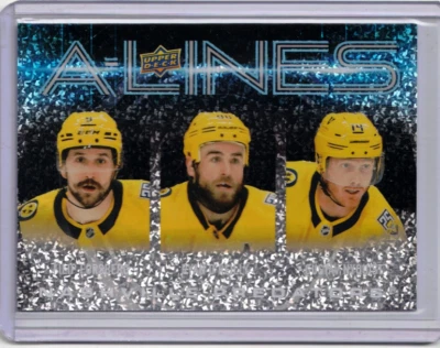 FILIP FORSBERG RYAN O'REILLY NYQUIST 24/25 Upper Deck A-Lines Predators #AL-17 - Image 1 of 2