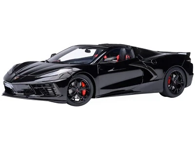 2020 CHEVROLET CORVETTE C8 STINGRAY BLACK 1/18 MODEL CAR BY AUTOART 71280 - Image 1 of 4